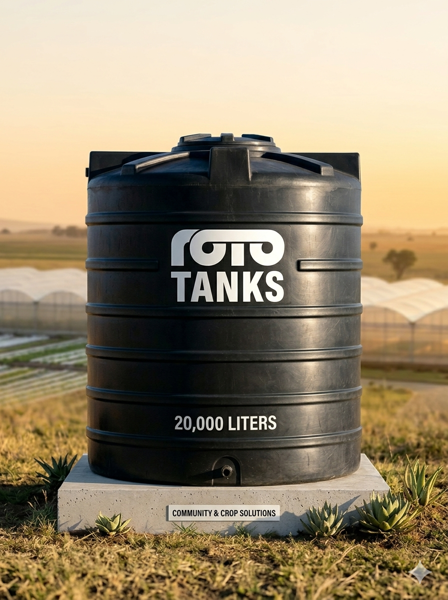 6,000 L plastic water storage tank